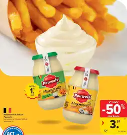 Carrefour Mayonaise in bokaal Pauwels aanbieding