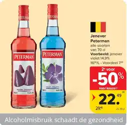 Carrefour Jenever Peterman aanbieding