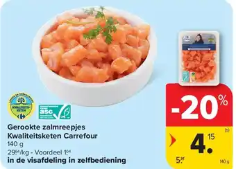 Carrefour Gerookte zalmreepjes Kwaliteitsketen Carrefour aanbieding