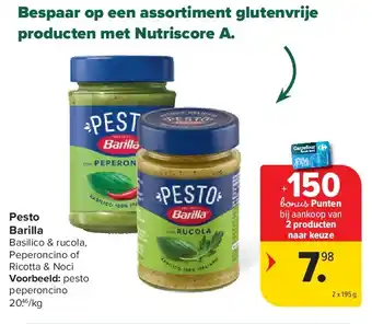 Carrefour Pesto Barilla aanbieding