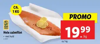 Lidl Hele zalmfilet aanbieding