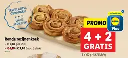 Lidl Ronde rozijnenkoek aanbieding