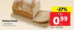 Lidl Vierkant brood aanbieding