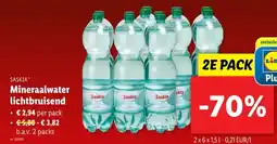 Lidl Mineraalwater lichtbruisend aanbieding