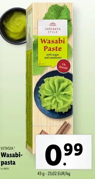 Lidl Wasabi- pasta aanbieding