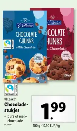 Lidl Chocolade- stukjes aanbieding