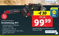 Lidl Accuboomzaag, 40 V aanbieding