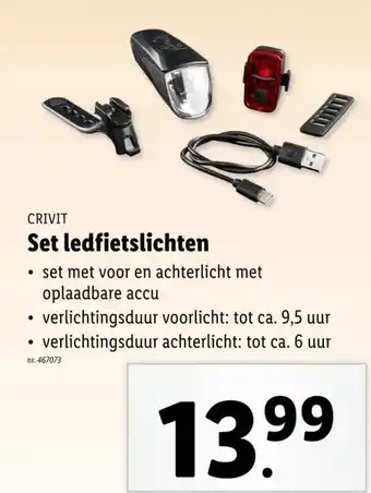 Lidl Set ledfietslichten aanbieding