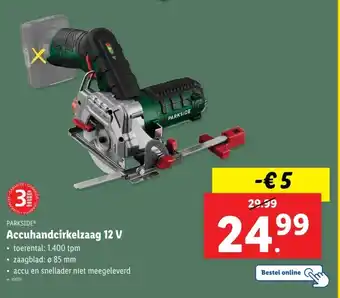 Lidl Accuhandcirkelzaag 12 V aanbieding