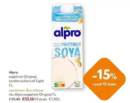 OKay Alpro sojadrink Original, zonder suikers of Light aanbieding