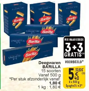 Cora Deegwaren BARILLA aanbieding