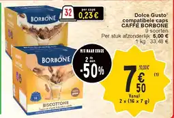 Cora Dolce Gusto compatibele caps CAFFÈ BORBONE aanbieding