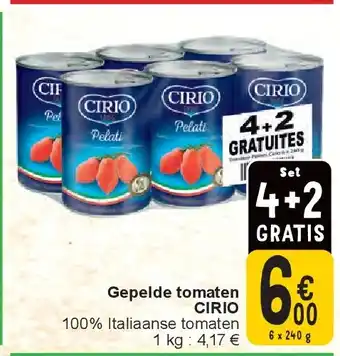 Cora Gepelde tomaten CIRIO aanbieding