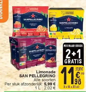 Cora Limonade SAN PELLEGRINO aanbieding