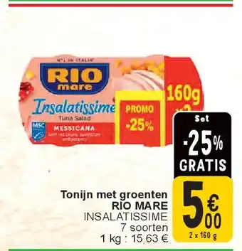 Cora Tonijn met groenten RIO MARE aanbieding