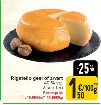 Cora Rigatello geel of zwart aanbieding