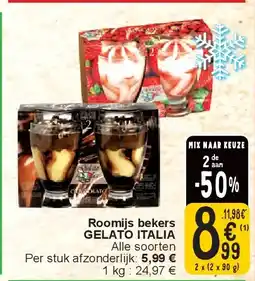 Cora Roomijs bekers GELATO ITALIA aanbieding