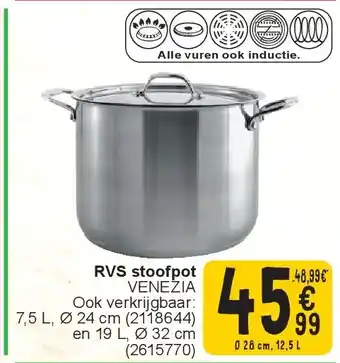 Cora RVS stoofpot aanbieding