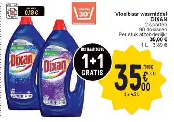 Cora Vloeibaar wasmiddel DIXAN aanbieding