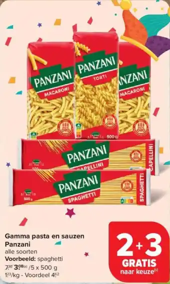 Carrefour Market Gamma pasta en sauzen panzani aanbieding