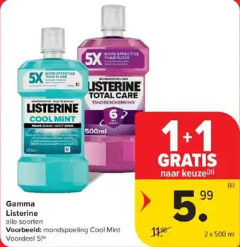 Carrefour Market Gamma listerine aanbieding