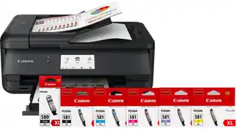 Coolblue Canon PIXMA TS9550a + 1 set extra XL cartridges aanbieding