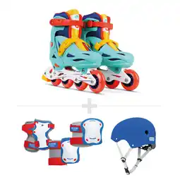 Decathlon Inlineskates OLSSON VOLLEDIGE KIT MAX S: Skates, HERO Helm en Beschermers aanbieding