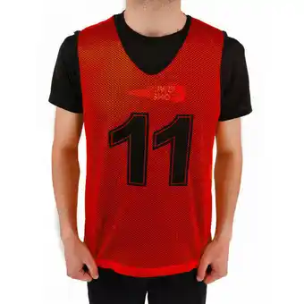 Decathlon Set van 11 Chasubles genummerd 1 tot 11 - Rood - Volwassene aanbieding