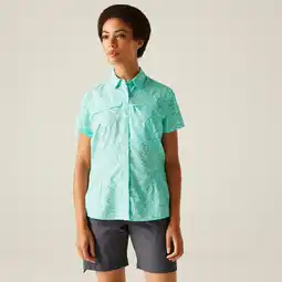 Decathlon T-shirt Korte Mouwen Hiking Dames Korte Mouwen Button-up Front aanbieding