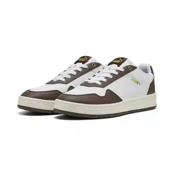 Decathlon Court Classic sneakers PUMA White Gold Chestnut Brown aanbieding