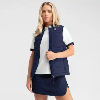 Decathlon Dames Golf geïsoleerd vest Royal-W Navy SIROKO Marineblauw aanbieding