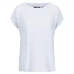 Decathlon Dames Adine Gestreept Tshirt (Wit) aanbieding