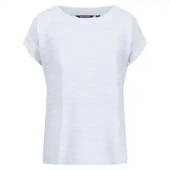 Decathlon Dames Adine Gestreept Tshirt (Wit) aanbieding