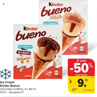 Carrefour Market Ice cream kinder bueno aanbieding