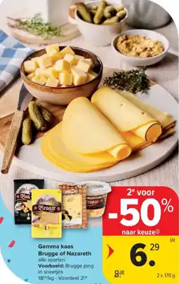 Carrefour Market Gamma kaas brugge of nazareth aanbieding