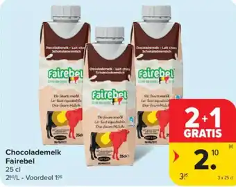 Carrefour Market Chocolademelk fairebel aanbieding