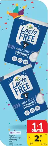 Carrefour Market Yoghurt op griekse wijze lactosevrij arla aanbieding