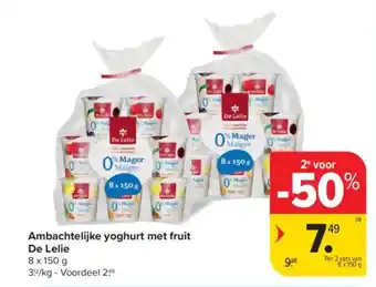 Carrefour Market Ambachtelijke yoghurt met fruit de lelie aanbieding