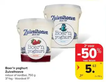 Carrefour Market Boer'n yoghurt zuivelhoeve aanbieding