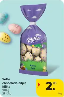 Carrefour Market Witte chocolade eitjes Milka aanbieding