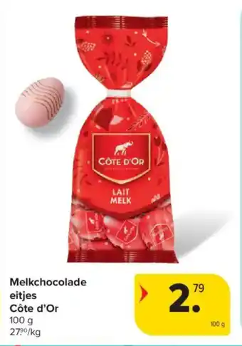 Carrefour Market Melkchocolade eitjes Côte d'Or aanbieding