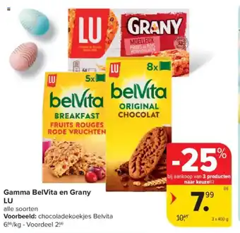 Carrefour Market LU Gamma BelVita en Grany aanbieding