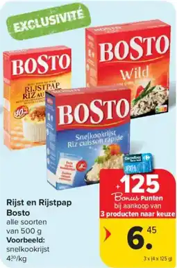 Carrefour Market Rijst en rijstpap bosto aanbieding