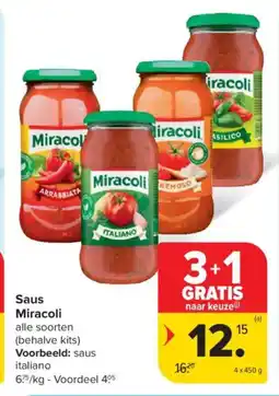 Carrefour Market Saus Miracoli aanbieding