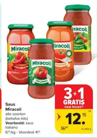 Carrefour Market Saus Miracoli aanbieding