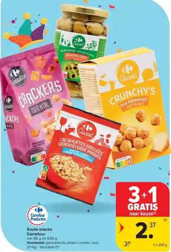 Carrefour Market Zoute snacks Carrefour aanbieding