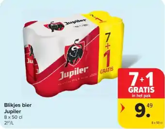 Carrefour Market Blikjes bier jupiler aanbieding