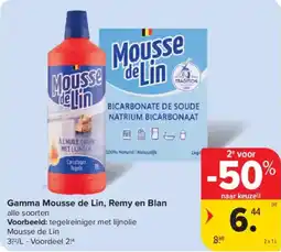 Carrefour Market Gamma mousse de lin remy en blan aanbieding