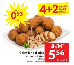 Intermarché Gebraden balletjes natuur of luiks aanbieding