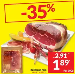 Intermarché Italiaanse ham aanbieding